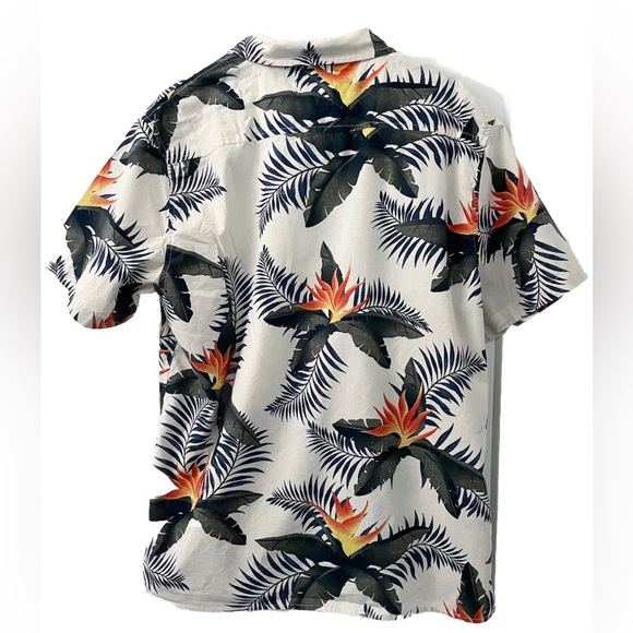QUIKSILVER Poolslider Button Down Shirt Mens XXL Tropical Print Regular Fit - Picture 3 of 10